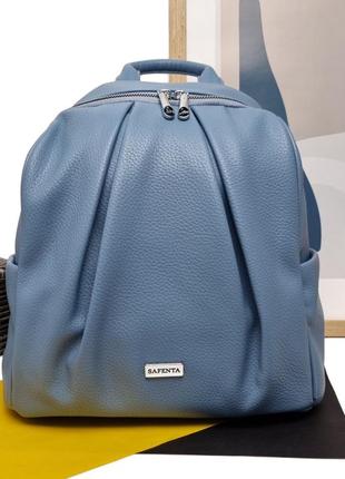 Мягкий рюкзак экокожа голубой арт.sa69008-13 blue safenta (китай)