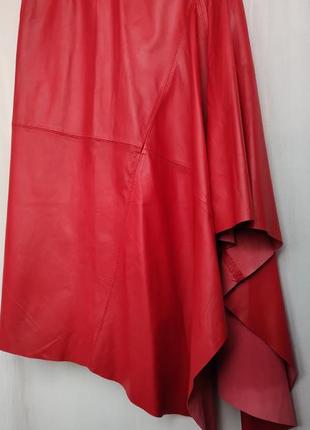 Кожаная кожа натуральная юбка миди от zara оригинал3 фото