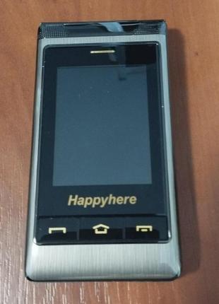 Мобільний телефон tkexun g10 (happyhere g10-c) black зручна кнопкова розкладачка бабушкофон