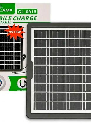Cclamp cl-0915 солнечная панель монокристаллическая портативная 15 вт 2 usb и 1 dc разъем
