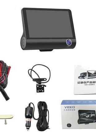 Видеорегистратор с 3 камерами car dvr wdr full hd 1080p