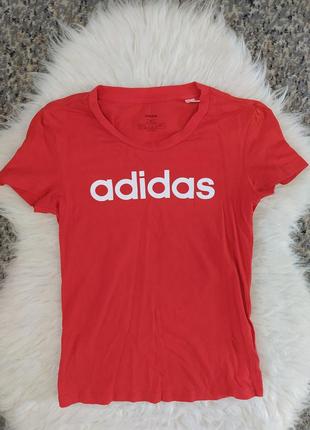 Детская футболка adidas красная на 2xs