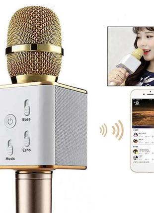 Бездротовий bluetooth мікрофон для караоке q7 з динаміками багатофункціональний мікрофон