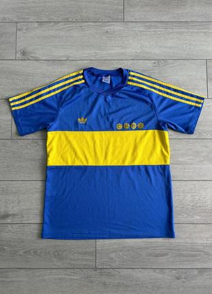 Футбольна футболка boca juniors adidas vintage football soccer shirt s