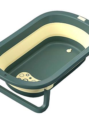 Детская складная ванночка bestbaby bh-328 green + yellow для купания малыша