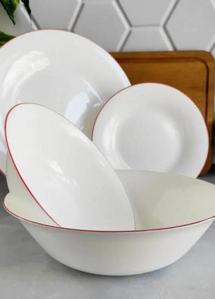 Обеденный набор посуды жаропрочное стекло 19 предметов maestro mr-30054-19s набор квадратных тарелок 6 персон