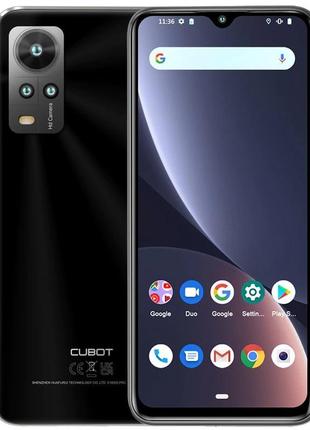 Смартфон cubot note 30 black 4/64 гб мобильный телефон с большим экраном на андроиде