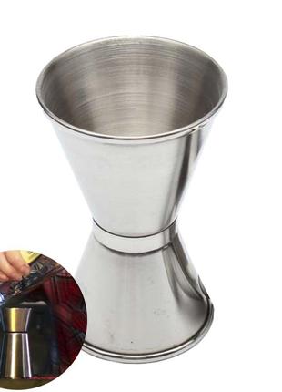 Джиггер мірник із нержавіючої сталі youchen mc-15 30-50 мл. мірна склянка для коктейлів