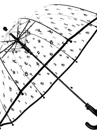 Детский зонт rst rst046a цифры black механический зонтик для девочки