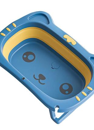 Детская складная ванночка bestbaby bs-8766 котик blue