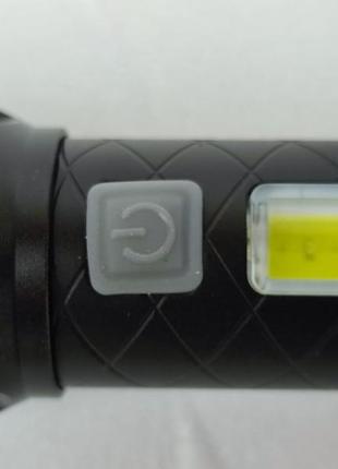 Bx-p20 фонарик тактический светодиодный аккумуляторный с боковой cob подсветкой