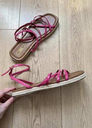 Рожеві сандалі босоніжки m&s collection 🛍️1+1=3🛍️