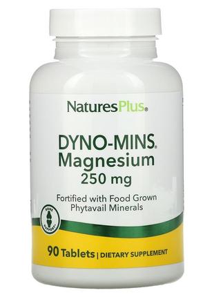 Naturesplus dyno-mins магний 250 мг 90 таблеток  магне для кісток метаболізм серця вітамін nap-36661
