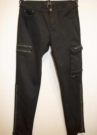 Байкерські, рокерські карго штани black premium by emp