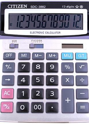 Калькулятор настільний citizen 3882 подвійне живлення 12 розрядний