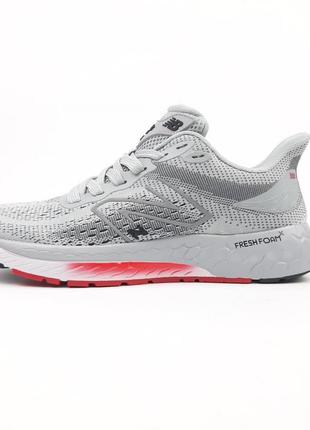 Кросівки літні чоловічі new balance fresh foam 880 сірі з червоним