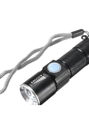 Bl501 cree (612) ліхтарик тактичний світлодіодний акумулятроний з usb входом для заряджання