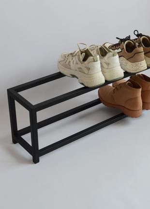 Полка для обуви в стиле лофт, полка для обуви из металла 50x18x25 см