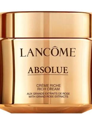 Оригінальний відновлювальний крем для обличчя з насиченою текстурою lancome absolue regenerating brightening rich cream, 60 мл.