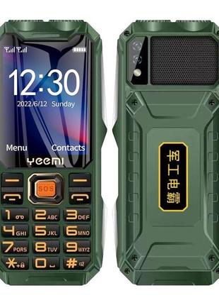 Мобильный телефон tkexun q8 (happyhere q8) green удобная кнопочная мобилка с большим экраном