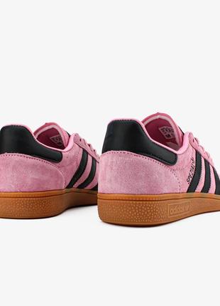 Женские кроссовки adidas handball spezial core black clear pink gum 36-37-38-39-40