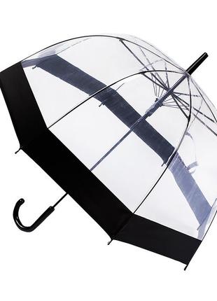 Жіноча парасолька rst rst3466a black. напівавтоматична жіноча прозора парасолька