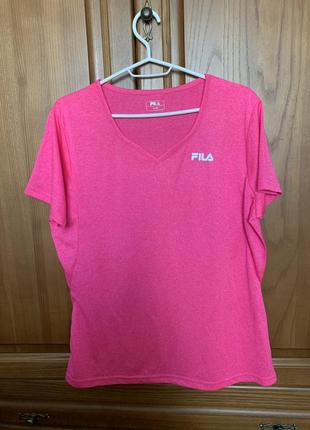 Fila xl яркая розовая футболка оригинал