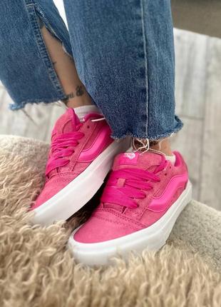 Жіночі кросівки vans knu school pink2 фото