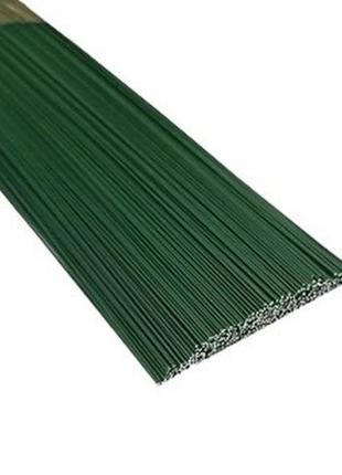 Дріт флористий для дул d=0,8 мм 40 см, зелений (100 шт./пач.)