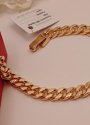 19 см! шикарный, мощный браслет, плетение панцирное, позолота4 фото