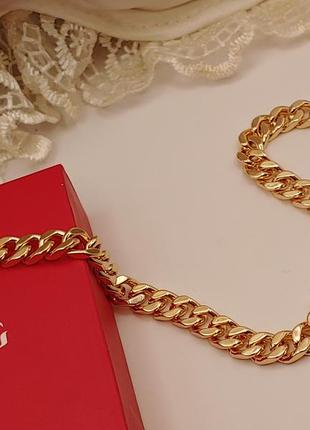 19 см! шикарный, мощный браслет, плетение панцирное, позолота7 фото