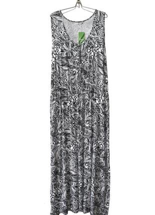 Трикотажный макси сарафан длинное платье из вискозы р.205 фото