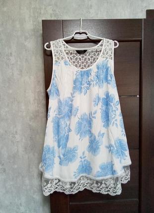 Брендовая новая вискозная блуза-туника р.22.