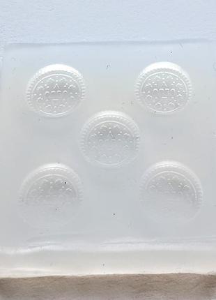 Силиконовая форма finding молд круглое печенье oreo белый 29 мм х 29 мм