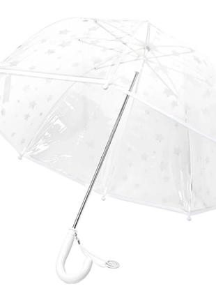 Детский прозрачный зонт rst 047a звезды. белый механический зонтик для девочки