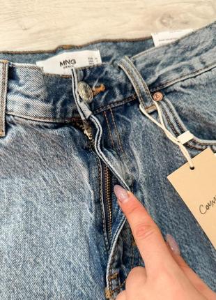 Прямі шорти з деніму mango трендові стильні базові літні шорти джинсові бавовняні9 фото