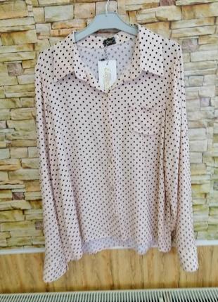Рубашка блуза из натуральной хлопковой ткани в горох разные цвета и размеры...