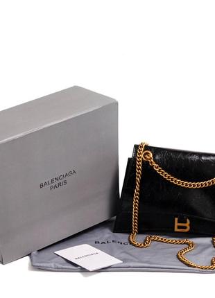 Balenciaga crush small leather shoulder bag