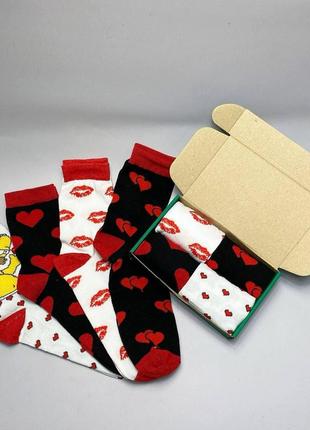 Подарунковий комплект шкарпеток для хлопців на 4 пари 40-45 р різнобарвні, трикотажні, демісезонні весна-осінь2 фото