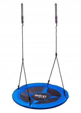 Підвісна садова дитяча гойдалка гніздо лелеки  neo - sport  swingo xxl 95 cm, синього кольору