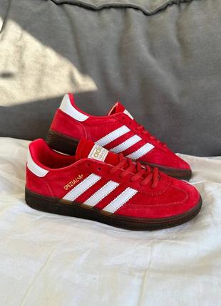 Замшевые кроссовки adidas spezial handball red