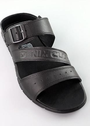 Сандалии мужские кожаные черные