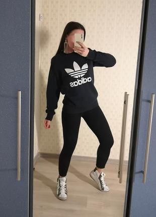 Свитшот adidas, спортивная кофта, худи на флисе, спортивный костюм, кофта adidas