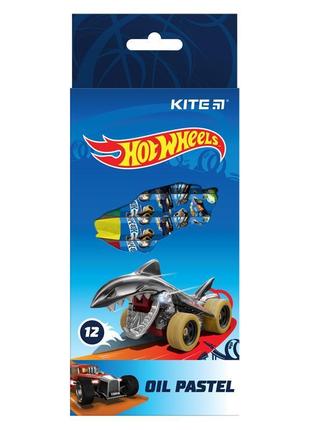 Пастель масляная, 12 цветов hot wheels от kite