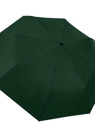 Мини-зонт uv dark green компактный механический. удобный зонт для каждого2 фото