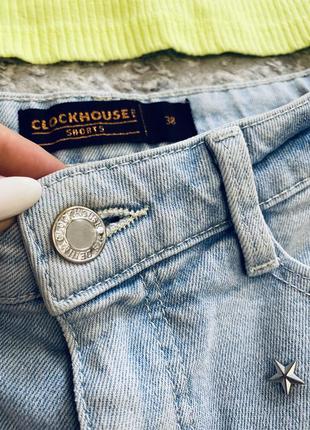 Джинсовые шорты с высокой посадкой clockhouse3 фото