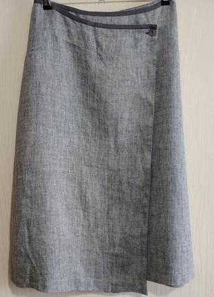 Дизайнерская льняная юбка3 фото