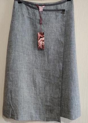 Дизайнерская льняная юбка1 фото