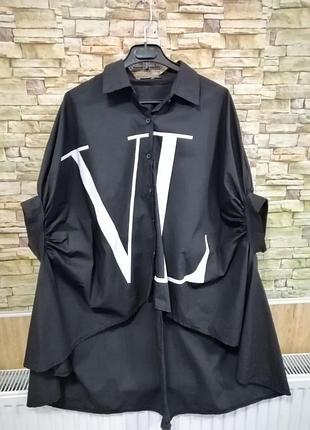 Блуза рубашка с удлиненной спинкой катон3 фото