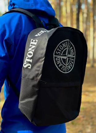 Рюкзак stone island чорного кольору